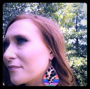 Scrape and cheetah earrings